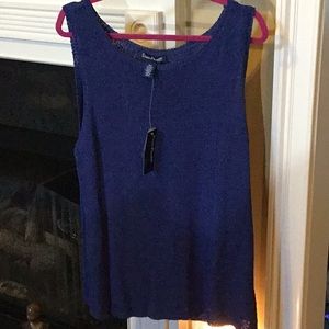 Evan Picone Blue sleeveless tank top